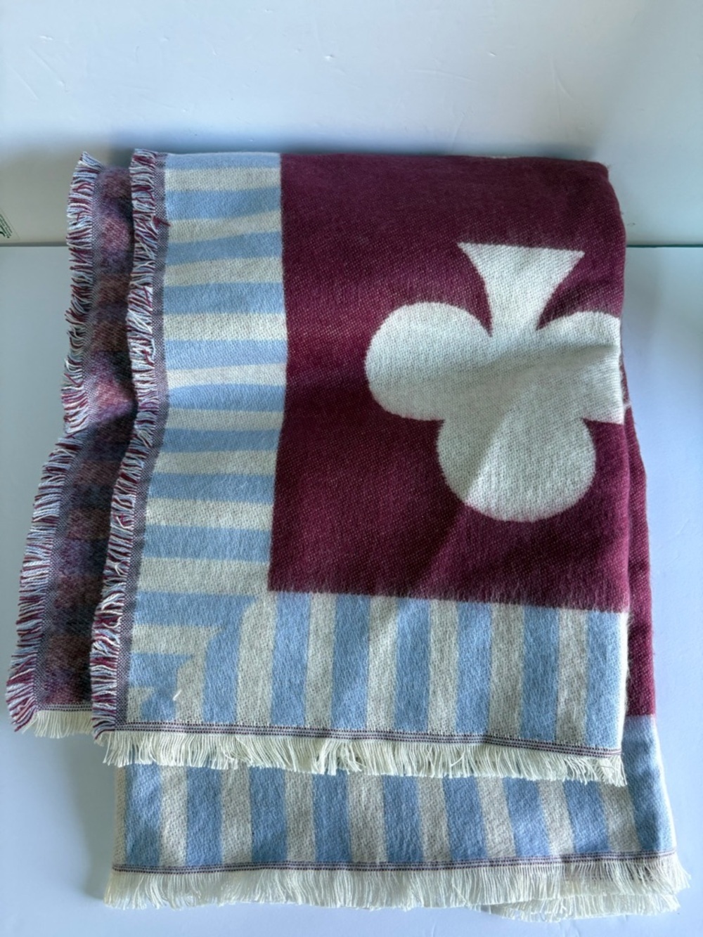 NWOT Anthropologie Woven Jacquard Patterned Throw Blanket - Picture 2 of 11